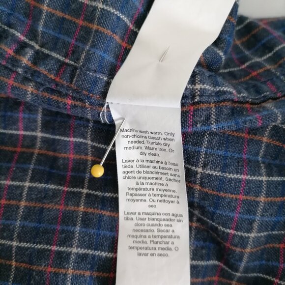 Gap Mens Purple Long Sleeve Slim Fit Palid Button Down Collar Shirt Size L - Picture 7 of 7